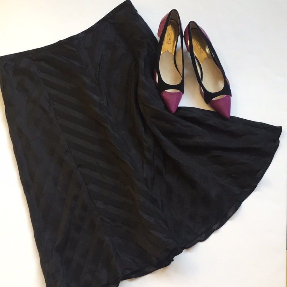 Calvin Klein Silk Herringbone Skirt